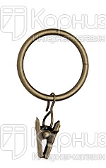 Кольцо с прищепкой, антик 16мм от магазина Karnizy.ru